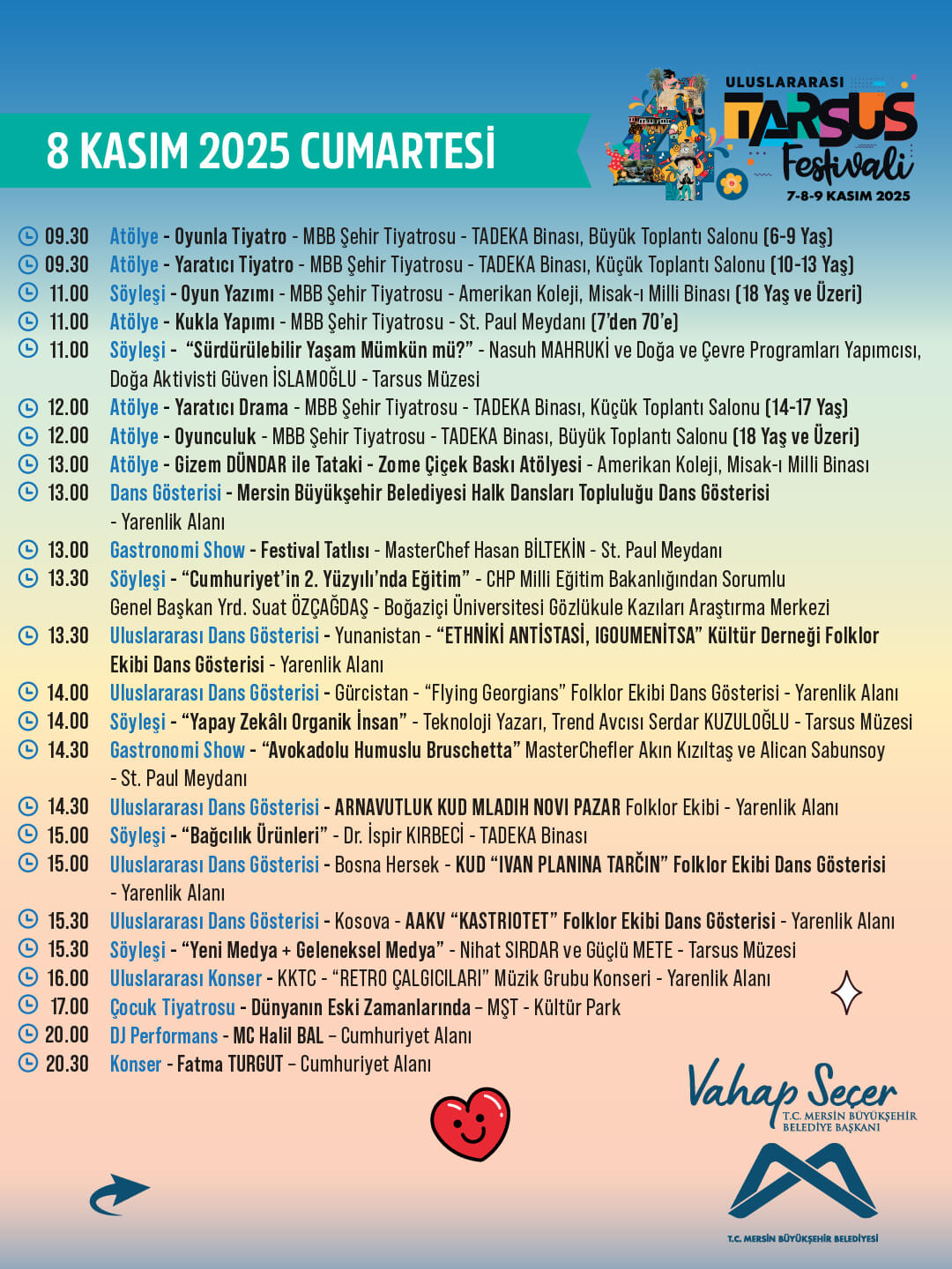Etkinlik Programı - Tarsus Festival 2025