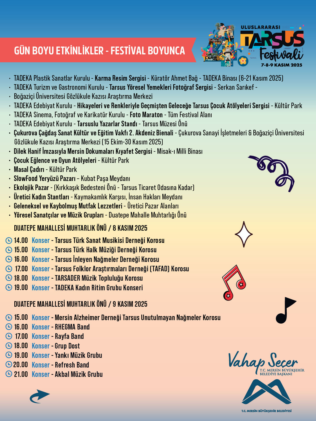 Etkinlik Programı - Tarsus Festival 2025